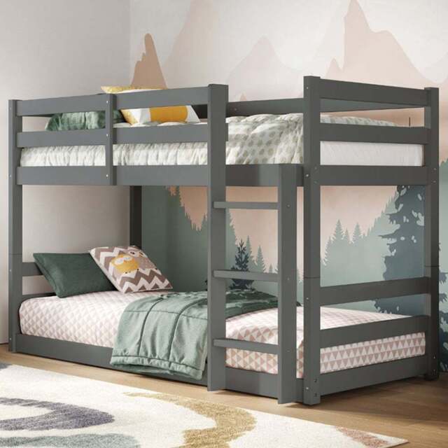 Flair Shasha Grey Low Shorty Wooden Bunk Bed - Wilko - image 1