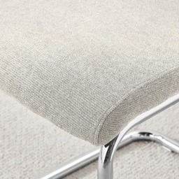 Furniturebox Fontana Set of 2 Cream and Silver Dining Chair - White - Wilko - thumbnail 4