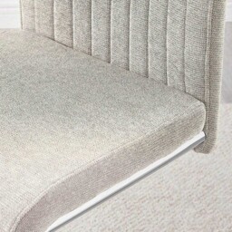 Furniturebox Fontana Set of 2 Cream and Silver Dining Chair - White - Wilko - thumbnail 3