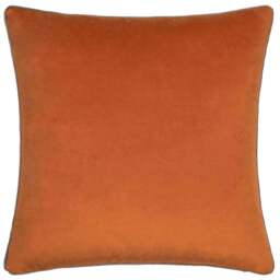 Paoletti Meridian Pumpkin Mocha Velvet Cushion - Size: 55 x 55 cm - Multi - Wilko - thumbnail 1
