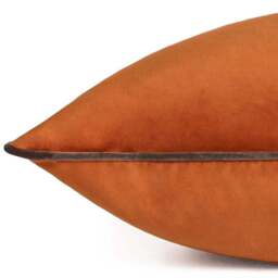 Paoletti Meridian Pumpkin Mocha Velvet Cushion - Size: 55 x 55 cm - Multi - Wilko - thumbnail 4