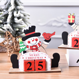 Jaoyeh Snowman Wooden Christmas Advent Calendar - Size: 13.5 x 15 x 5.2cm - Yellow - Wilko - thumbnail 3
