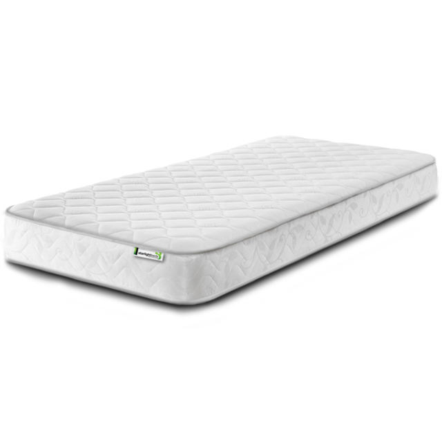 Starlight Beds Wellington European Single Memory Foam and Open Coil Spring Mattress - White - Wilko - image 1