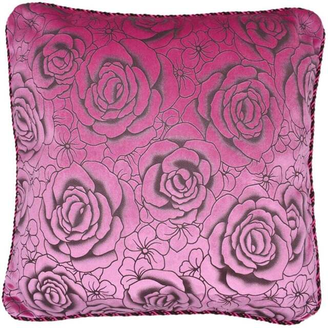 Intimates Flock Rose Pink Filled Cushion 43 x 43cm 2 Pack - Wilko - image 1