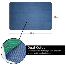 Nicoman Reversible Blue and Green Shower Mat 60 x 40cm - Size: 0.4 x 60 x 40cm - Wilko - thumbnail 5