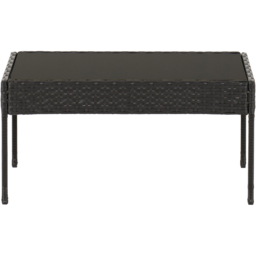Seconique Cedar 4 Seater Grey Fabric Black Rattan and Glass Garden Set - Multi - Wilko - thumbnail 7