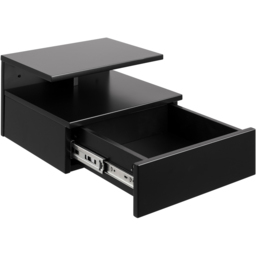 Florence Ashlan Single Drawer Black Bedside Table - Furniture To Go - Wilko - thumbnail 5
