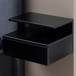 Florence Ashlan Single Drawer Black Bedside Table - Furniture To Go - Wilko - thumbnail 1