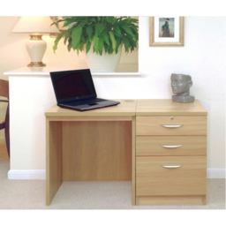R White Cabinets 2 Drawer Single Cabinet Light Brown Set-02 Desk - Size: 72.8 x 107.9 x 54cm - Wilko - thumbnail 5
