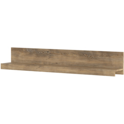Florence 135cm Chestnut and Matera Grey Wide Wall Shelf - Size: 20 x 135 x 22cm - Brown - Furniture to Go - Wilko - thumbnail 4