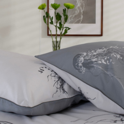 The Lyndon Company King Size Slate Grey Jellyfish Duvet Cover and Pillowcase Set - Wilko - thumbnail 3