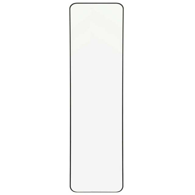 Living and Home Black Frame Full Length Door Mirror 28 x 118cm - Size: 118 x 28cm - Wilko - image 1