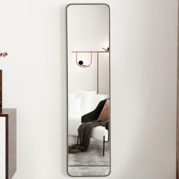 Living and Home Black Frame Full Length Door Mirror 28 x 118cm - Size: 118 x 28cm - Wilko - thumbnail 3