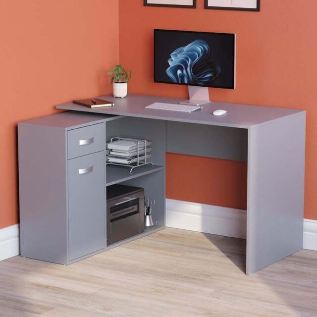 VIDA DESIGNS Longton Adjustable Desk Grey - Size: 75 x 120 x 59cm - Wilko - image 1
