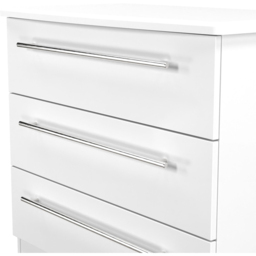 Crowndale Sherwood 3 Drawer Porcelain Matt Chest of Drawers - White - Wilko - thumbnail 6