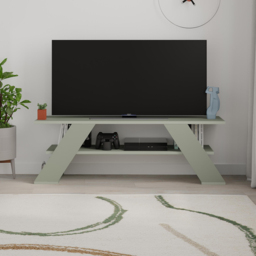 Decortie Farfalla Single Shelf Ash Green TV Unit - Size: 40 x 120 x 33.5cm - Wilko - thumbnail 5