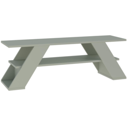 Decortie Farfalla Single Shelf Ash Green TV Unit - Size: 40 x 120 x 33.5cm - Wilko - thumbnail 3