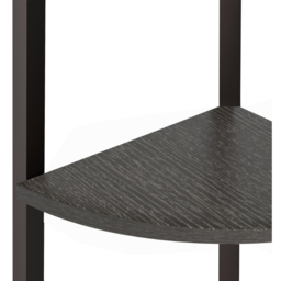 vidaXL 4 Shelf Black Wood and Steel Corner Bookcase - Wilko - thumbnail 7