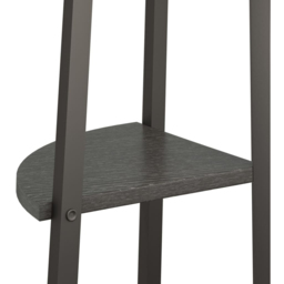 vidaXL 4 Shelf Black Wood and Steel Corner Bookcase - Wilko - thumbnail 6