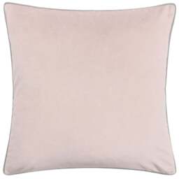 Paoletti Meridian Blush Grey Velvet Cushion - Size: 55 x 55 cm - Multi - Wilko