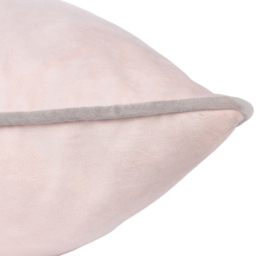 Paoletti Meridian Blush Grey Velvet Cushion - Size: 55 x 55 cm - Multi - Wilko - thumbnail 4