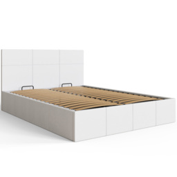 GFW King Size White Faux Leather End Lift Ottoman Bed with Bonnell Mattress - Wilko - thumbnail 7