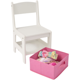 Liberty House Toys Kids Dressing Table - Size: 100 x 77 x 34cm - White & Pink - Wilko - thumbnail 7