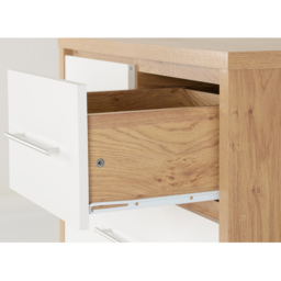 Seconique Seville 5 Drawer White Gloss Light Oak Effect Veneer Chest of Drawers - Wilko - thumbnail 7