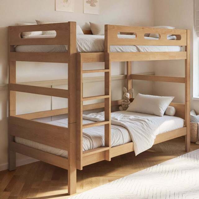 Flair Elijah Natural Detachable Wooden Bunk Bed - Size: Single - Brown - Wilko - image 1