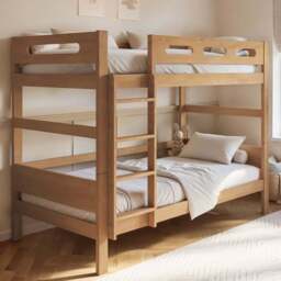Flair Elijah Natural Detachable Wooden Bunk Bed - Size: Single - Brown - Wilko - thumbnail 1