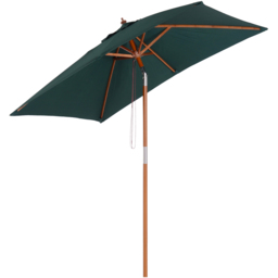 Outsunny Brown and Green Parasol 2m - Wilko