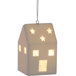 LED Ceramic Hanging House - White - Size: 6 x 10 x 6cm - Wilko - thumbnail 3