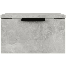 vidaXL Set of 2 Concrete Grey Wall Mounted Bedside Cabinet - Size: Single Drawer - Wilko - thumbnail 5