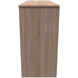 Crowndale Monaco 6 Drawer White Gloss and Bardolino Oak Wide Chest of Drawers Ready Assembled - White Gloss & Bardolino Oak - Wilko - thumbnail 5