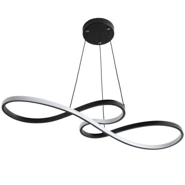 ValueLights Infinity Black Swirl Integrated LED Ceiling Light - Size: 120 x 81 x 27.5cm - Wilko - image 1