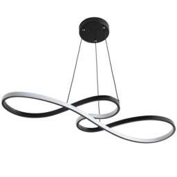 ValueLights Infinity Black Swirl Integrated LED Ceiling Light - Size: 120 x 81 x 27.5cm - Wilko - thumbnail 1