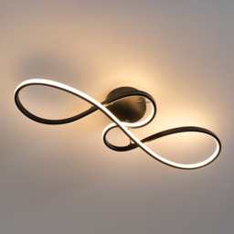 ValueLights Infinity Black Swirl Integrated LED Ceiling Light - Size: 120 x 81 x 27.5cm - Wilko - thumbnail 3