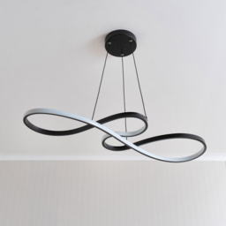 ValueLights Infinity Black Swirl Integrated LED Ceiling Light - Size: 120 x 81 x 27.5cm - Wilko - thumbnail 5
