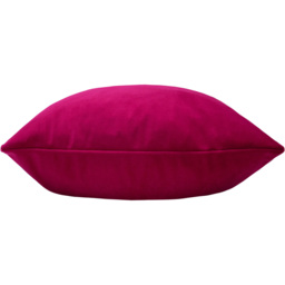 Paoletti Sunningdale Cerise Square Velvet Cushion - Size: 50 x 50 cm - Pink - Wilko - thumbnail 3