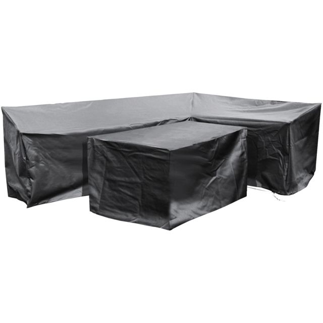 Cozy Bay Fiji EZBreathe Right L Shape Black Patio Set Cover - Size: 93 x 238 x 182cm - Wilko - image 1
