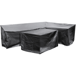 Cozy Bay Fiji EZBreathe Right L Shape Black Patio Set Cover - Size: 93 x 238 x 182cm - Wilko