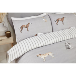 Rapport Home Paws and Tails King Size Grey Duvet Set - Silver - Wilko - thumbnail 4