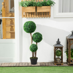 Portland Artificial Boxwood Ball Topiary Tree 90cm - Size: 90 x 27 x 27cm - Green - Wilko - thumbnail 6