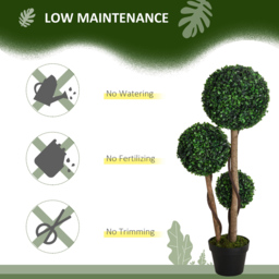 Portland Artificial Boxwood Ball Topiary Tree 90cm - Size: 90 x 27 x 27cm - Green - Wilko - thumbnail 7