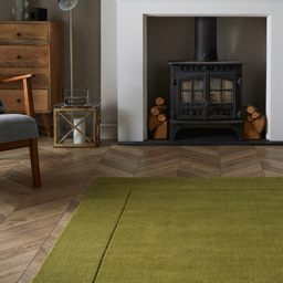 Esselle Home Esme Olive Wool Rug 80 x 150cm - Size: 150 x 80 x 1.8cm - Green - Wilko - thumbnail 7