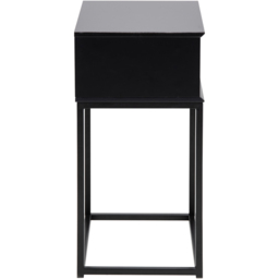 Florence Mitra Single Black Drawer Bedside Table - Size: Single Drawer - Furniture To Go - Wilko - thumbnail 5