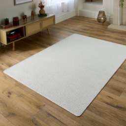My Mat Ivory Sculptured Waffle Texture Washable Rug 140 x 200cm - Cream - Wilko - thumbnail 3