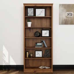 Camford Mexican 6 Shelf Pine Bookcase - Brown - Wilko - thumbnail 1