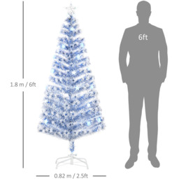 Everglow Fibre Optic LED Pre-Lit Blue Artificial Christmas Tree 6ft - Multi - Wilko - thumbnail 5
