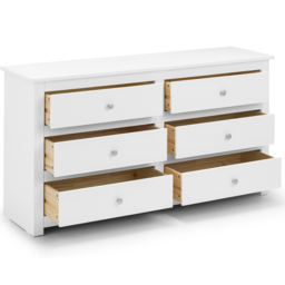 Julian Bowen Radley 6 Drawer Surf White Chest of Drawers - Wilko - thumbnail 5